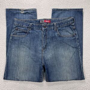 Anchor Blue Easy Jeans Men’s 38x32 Blue Straight Fit Y2K Streetwear Casual